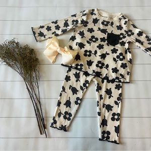 Cat and Jack 6-9M 2 Piece Floral Set